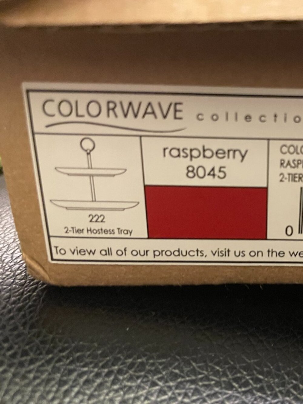 Noritake Colorwave Raspberry Two Tier Hostess Tray-NWT - Picture 2 of 7